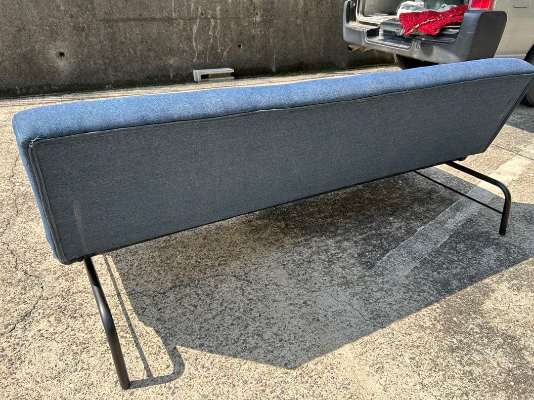 3人掛けソファ　ソファベッド　デニム生地