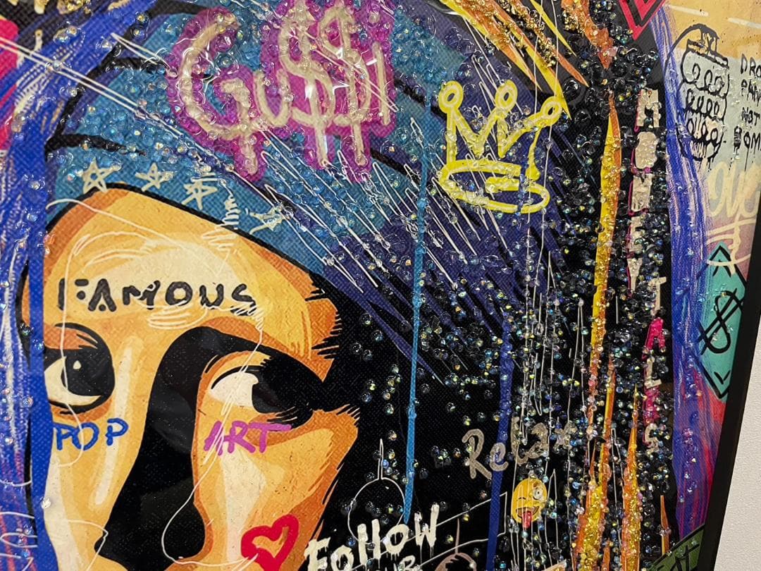 水晶絵　フェルメール　真珠の耳飾りの少女　アートパネル　クリスタル　立体　絵画