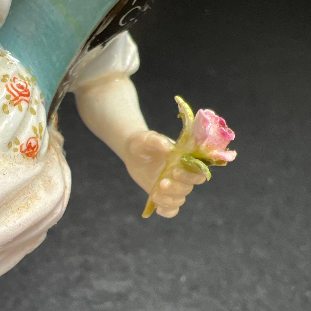 マイセン　羊と女の子　フィギュリン　共箱　高さ約13㎝　東Y8-0130☆1F