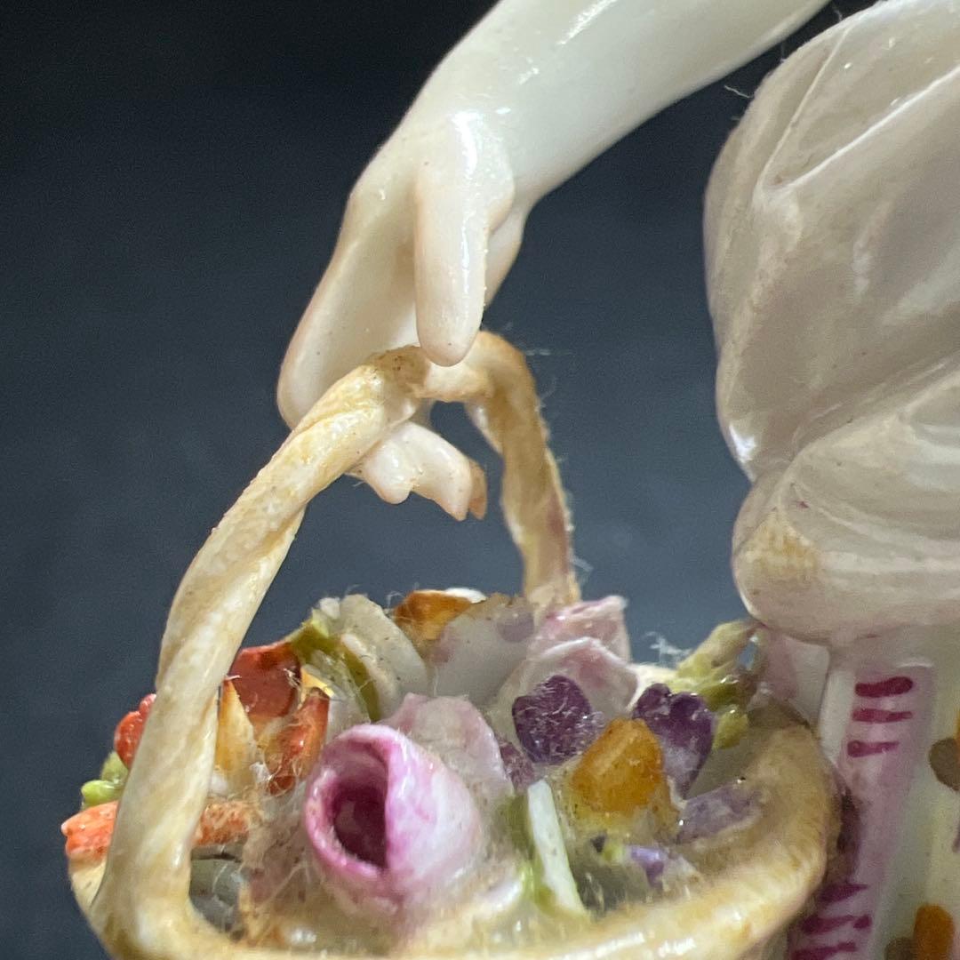 マイセン　羊と女の子　フィギュリン　共箱　高さ約13㎝　東Y8-0130☆1F