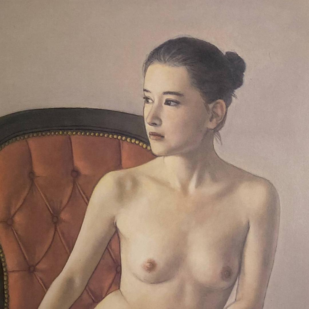 高塚省吾、【イタリアン・チェア】、希少な額装用画集画、新品高級額 額装付