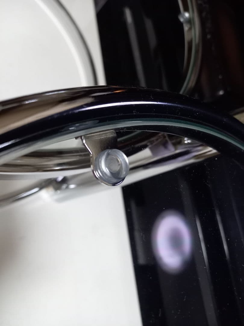 1980's　スペースエイジ　メタル　フープ　スイング　サイド　ラック　テーブル