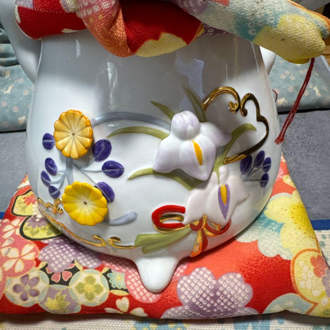 招き猫　猫舎道楽堂　陶器