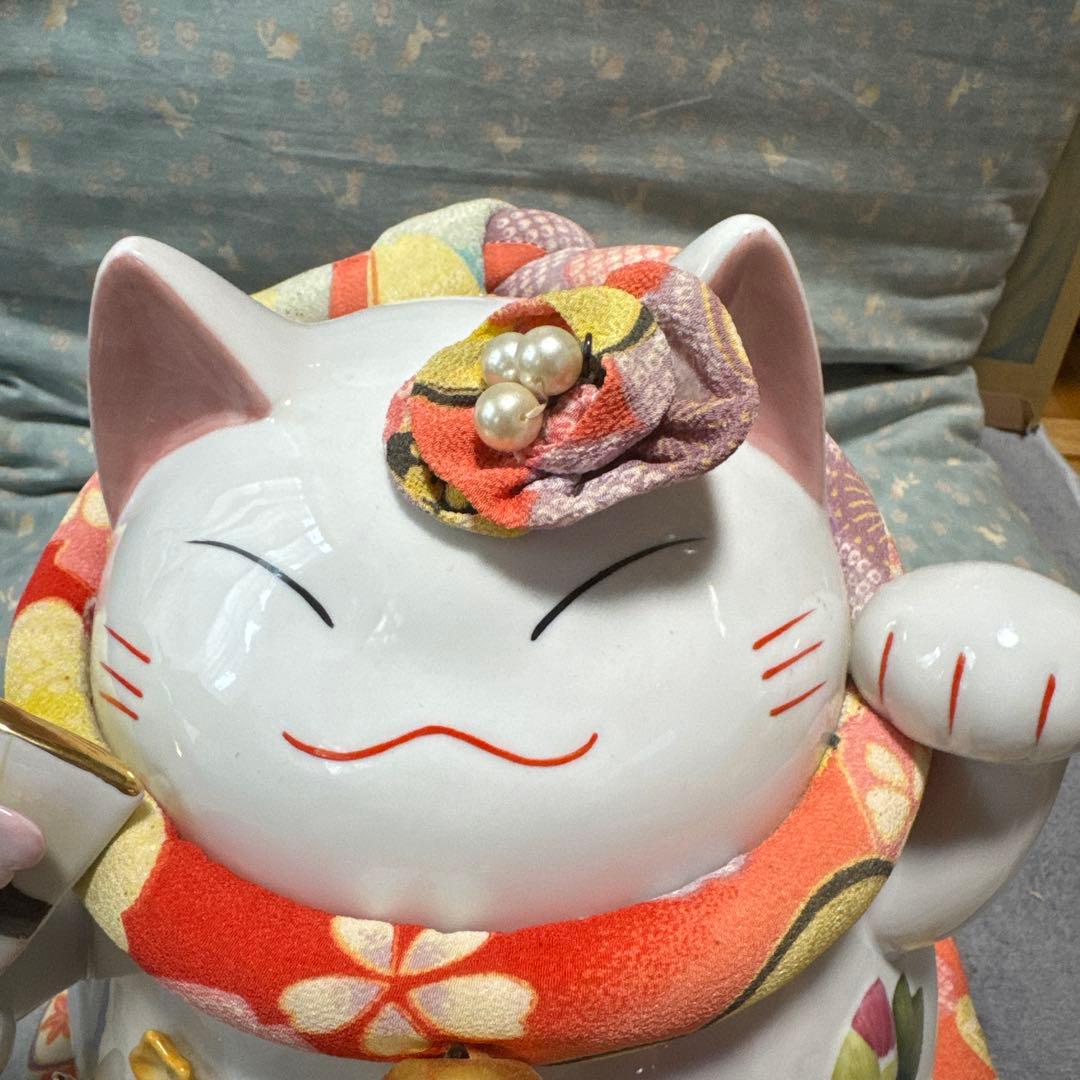 招き猫　猫舎道楽堂　陶器