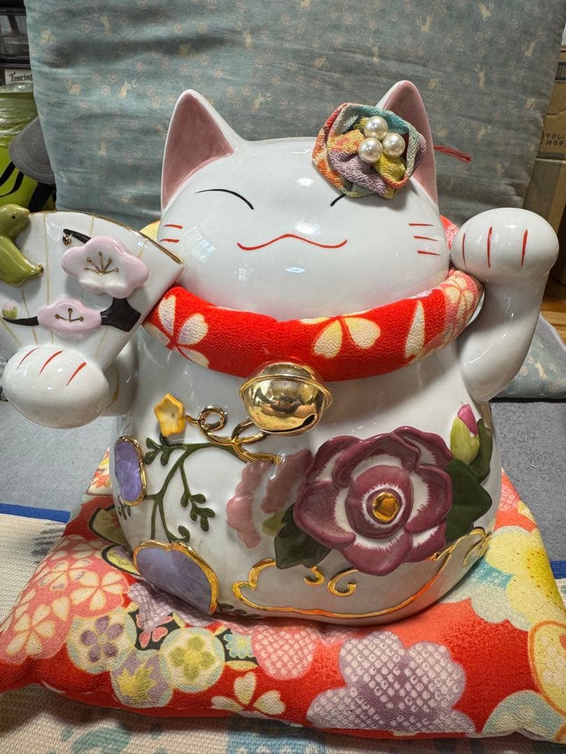 招き猫　猫舎道楽堂　陶器