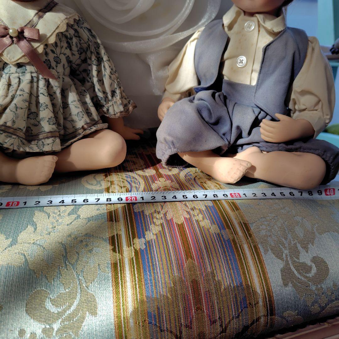 ビスクドール　怪我をした女の子　男の子　泣いている2人