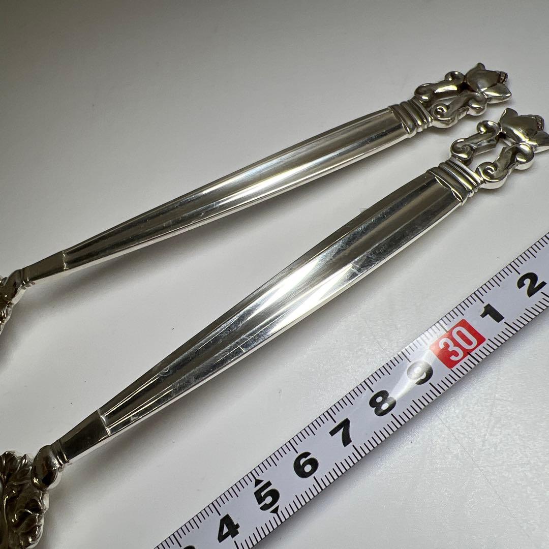 ジョージジェンセン　特大サービングスプーン2本228g東Y7-0917⭐︎2F