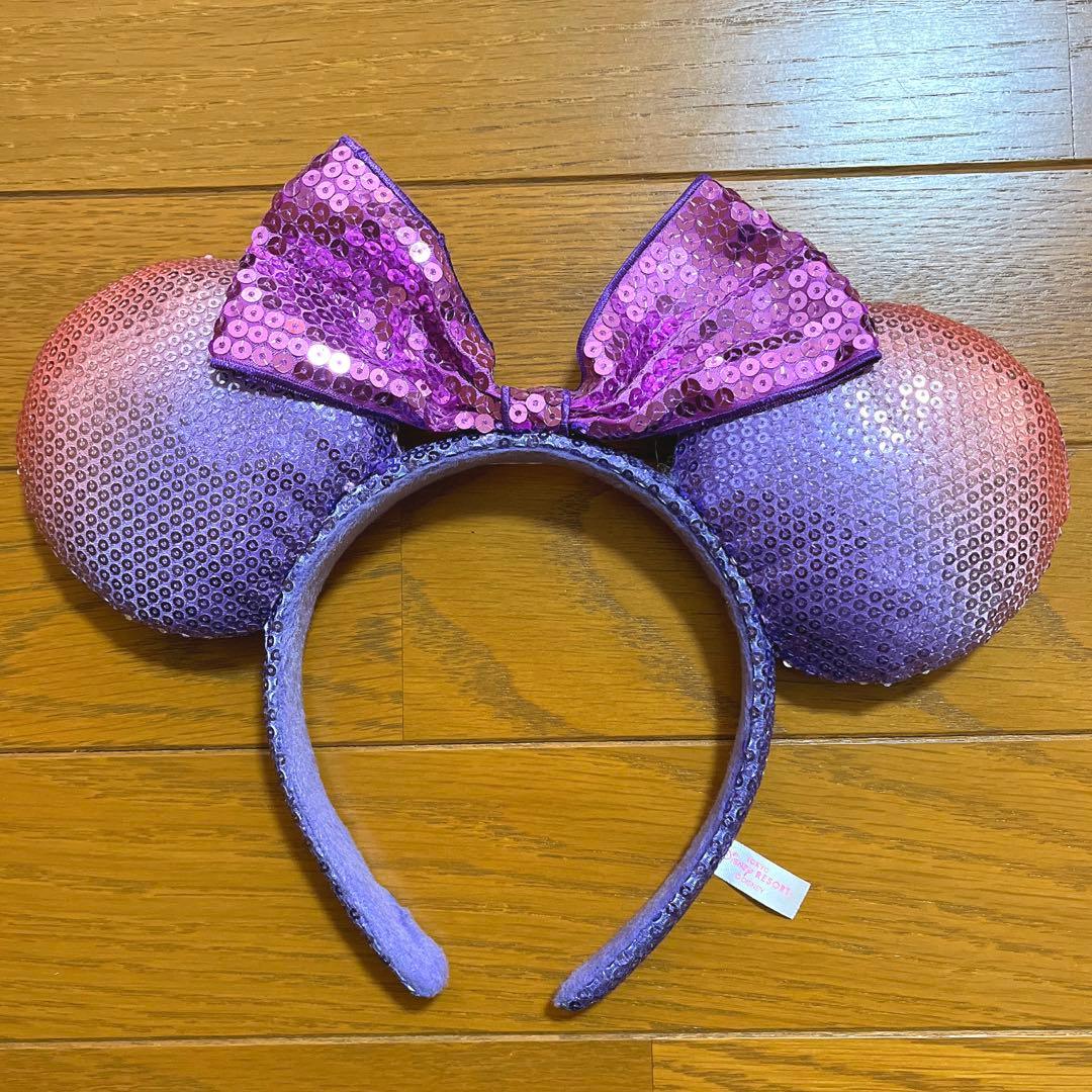 ディズニー ミニー カチューシャ 紫グラデ パープル - メルカリ