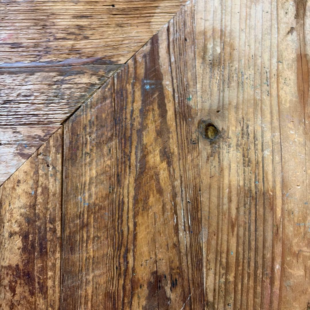 木製テーブル、アイアン脚