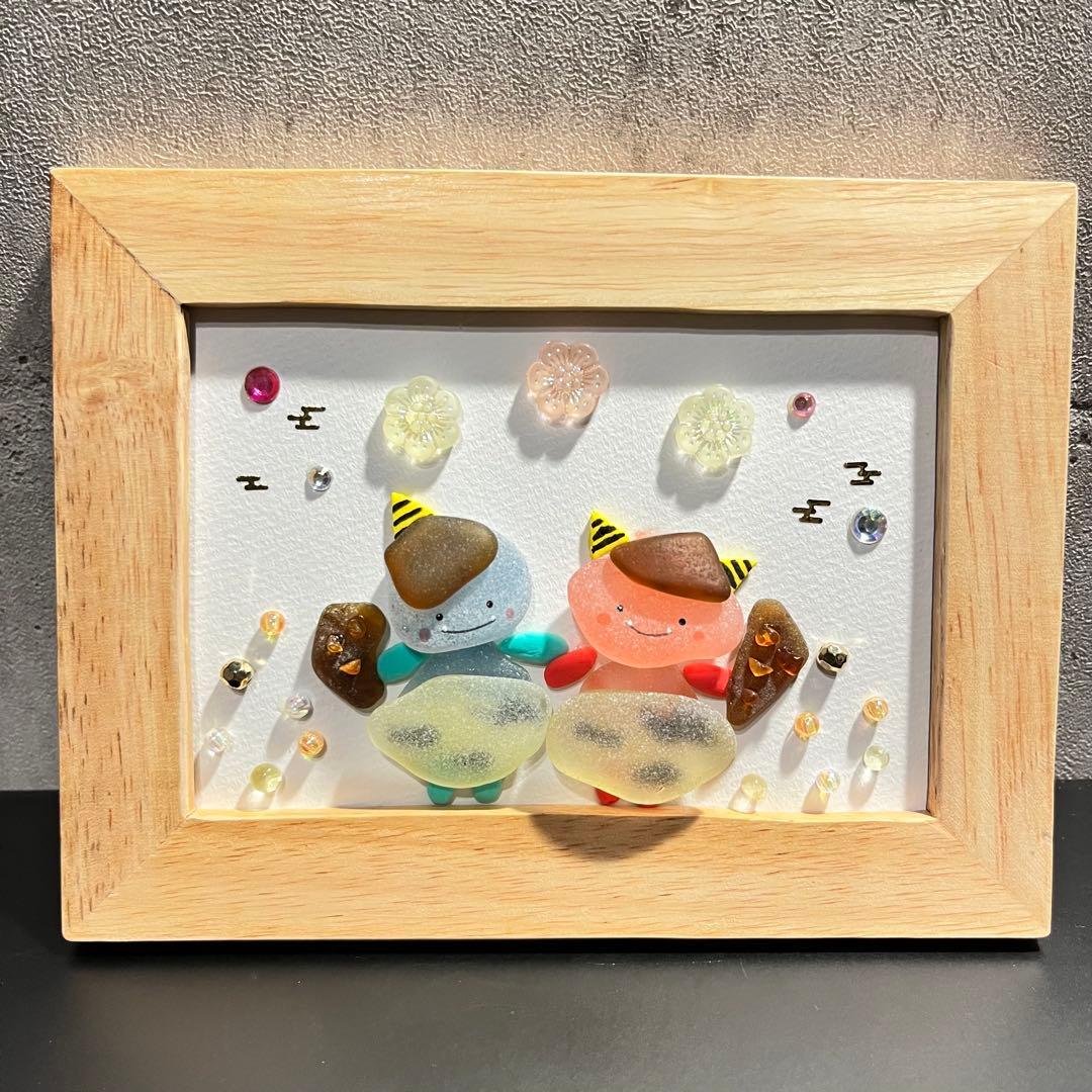 シーグラスアート 節分 鬼は外福は内♡ - メルカリ