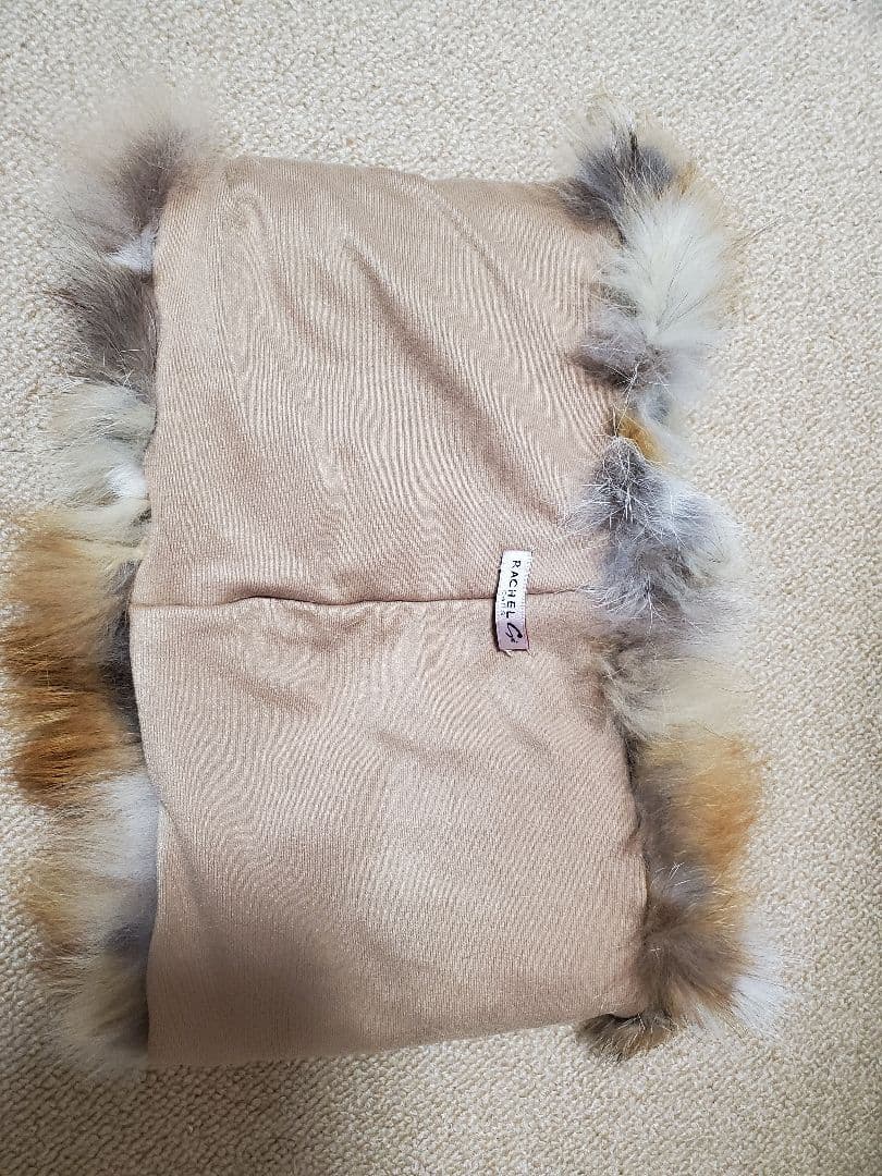 FOXファー スヌード　ブラウンクリーム系 . RACHEL Ge paris