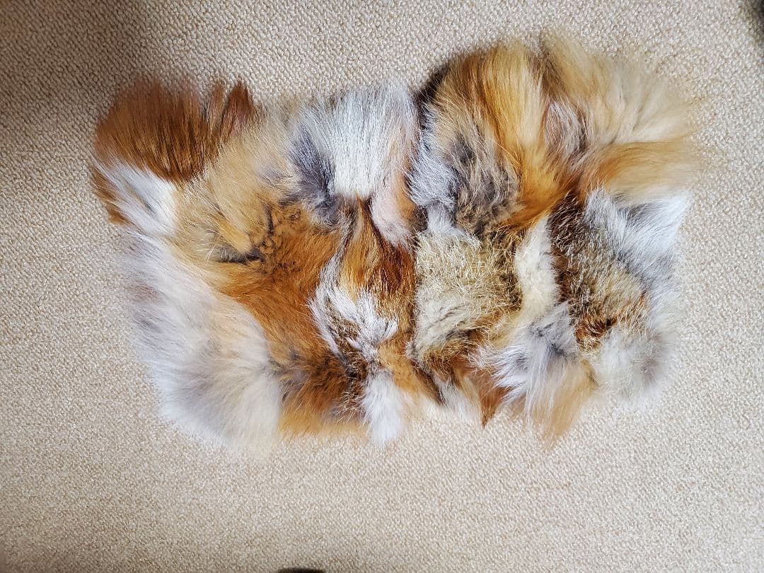 FOXファー スヌード　ブラウンクリーム系 . RACHEL Ge paris