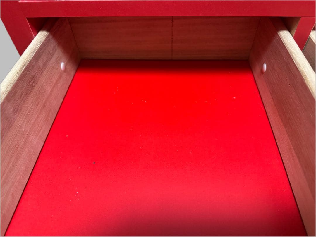 スペースエイジ テレビ台 赤 ローボード 70s レトロフューチャー 収納付き