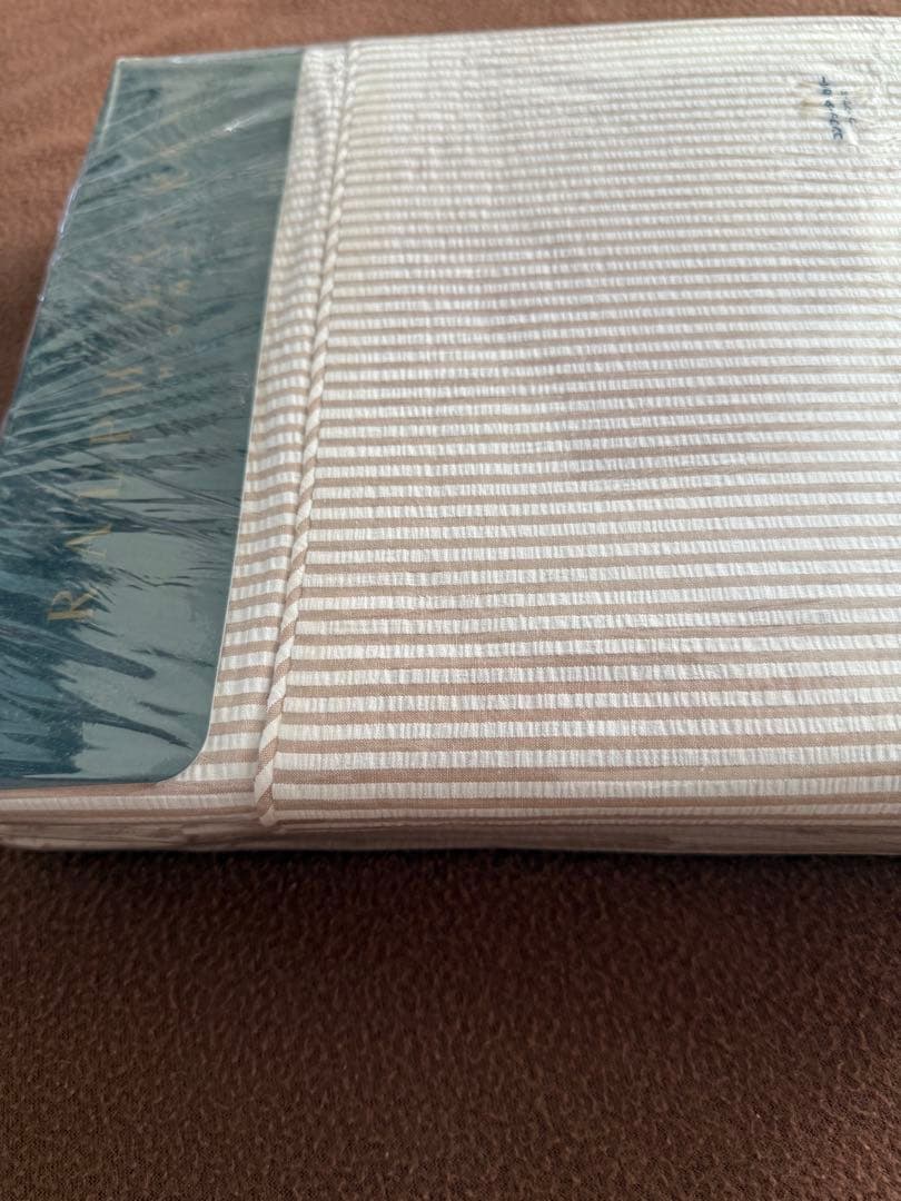 Ralph Laurenラルフローレン 掛け布団カバー ストライプ、ベージュ