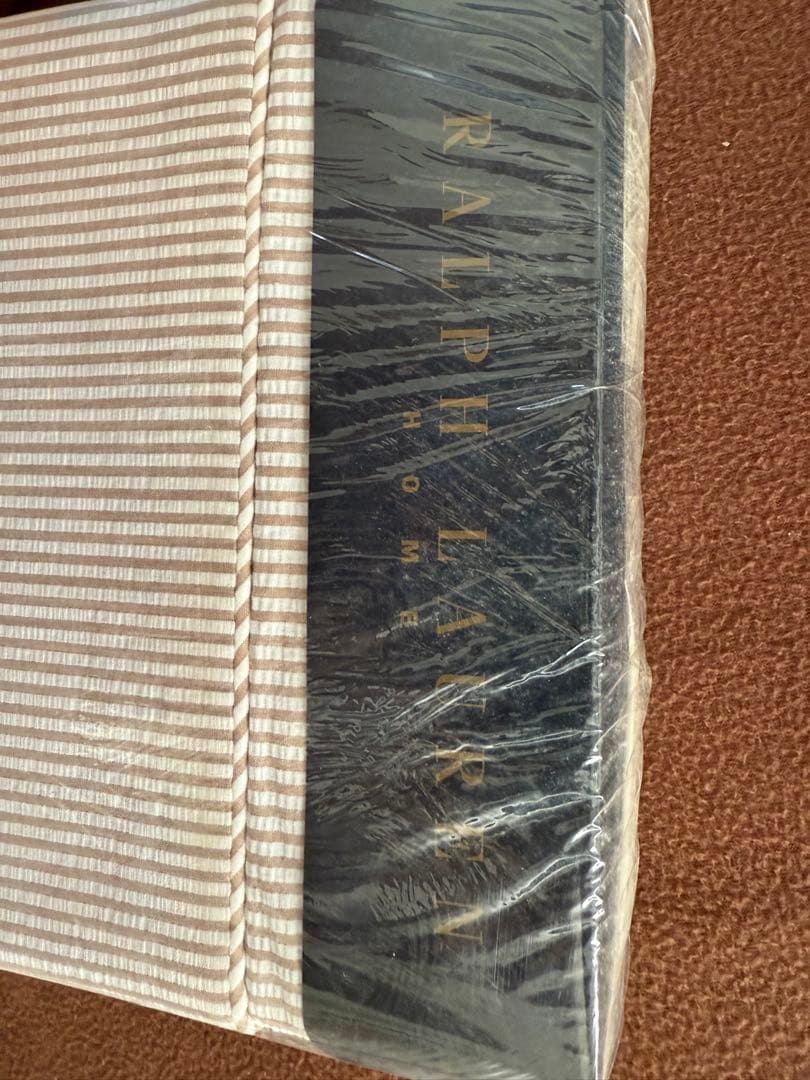 Ralph Laurenラルフローレン 掛け布団カバー ストライプ、ベージュ