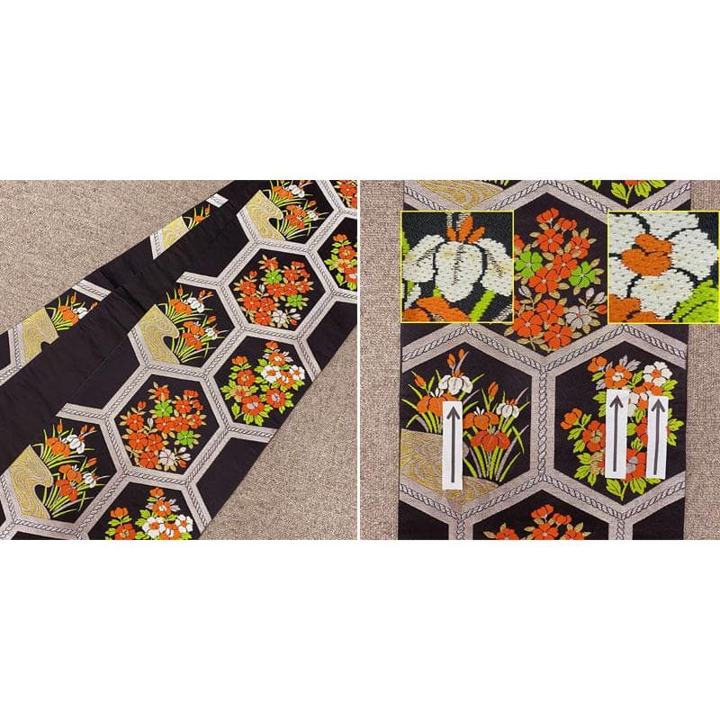 509ag26◎七五三 七歳 女児 着物&袋帯 総絞り 金駒刺繍 刺繍 黄赤◎