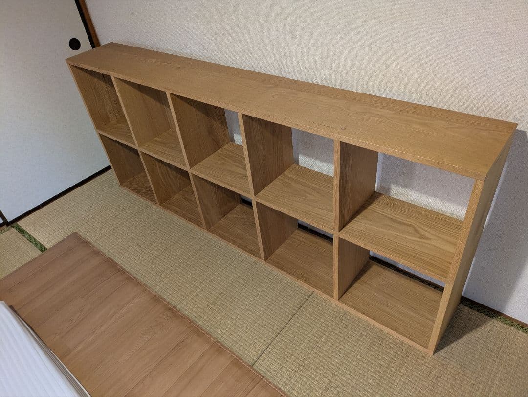 《送料込》無印良品 スタッキングシェルフ 5段×2 オーク材 棚 木製家具
