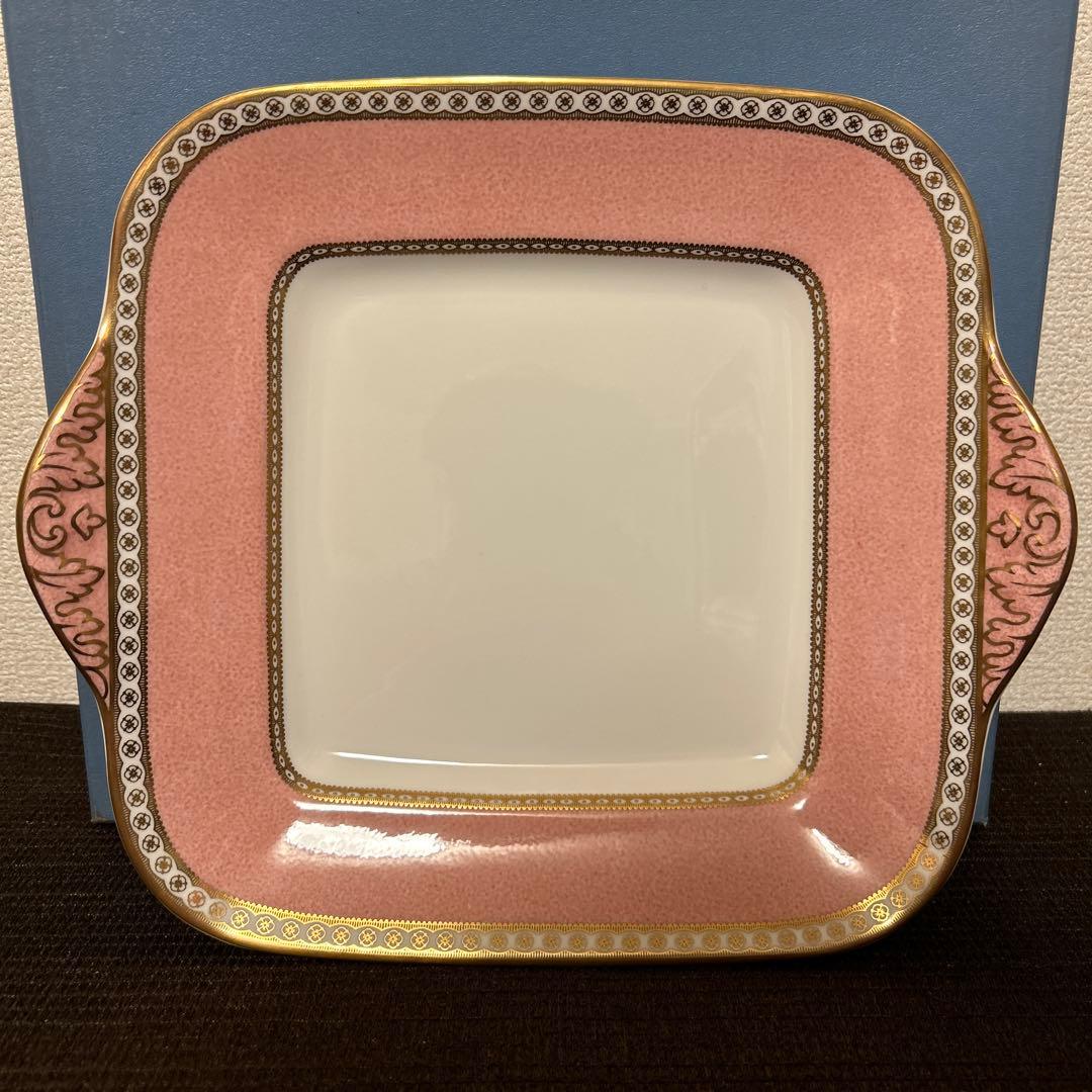 ウェッジウッド　ユーランダー　パウダーピンク　B&Bプレート　デザートプレート