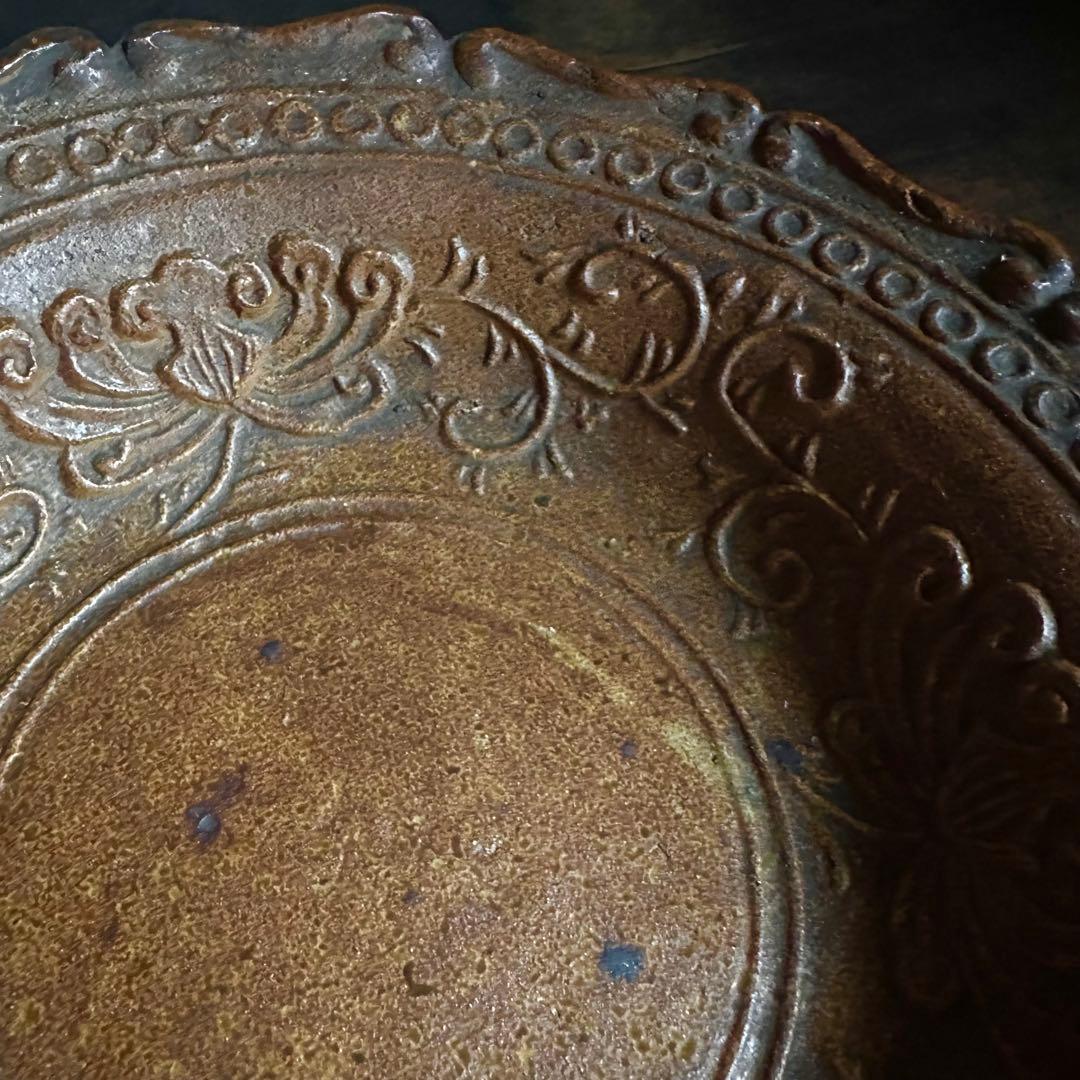 初代加藤善治 花形平鉢 「七十九翁 早梅亭造之」銘 加藤善治 平鉢 早梅亭