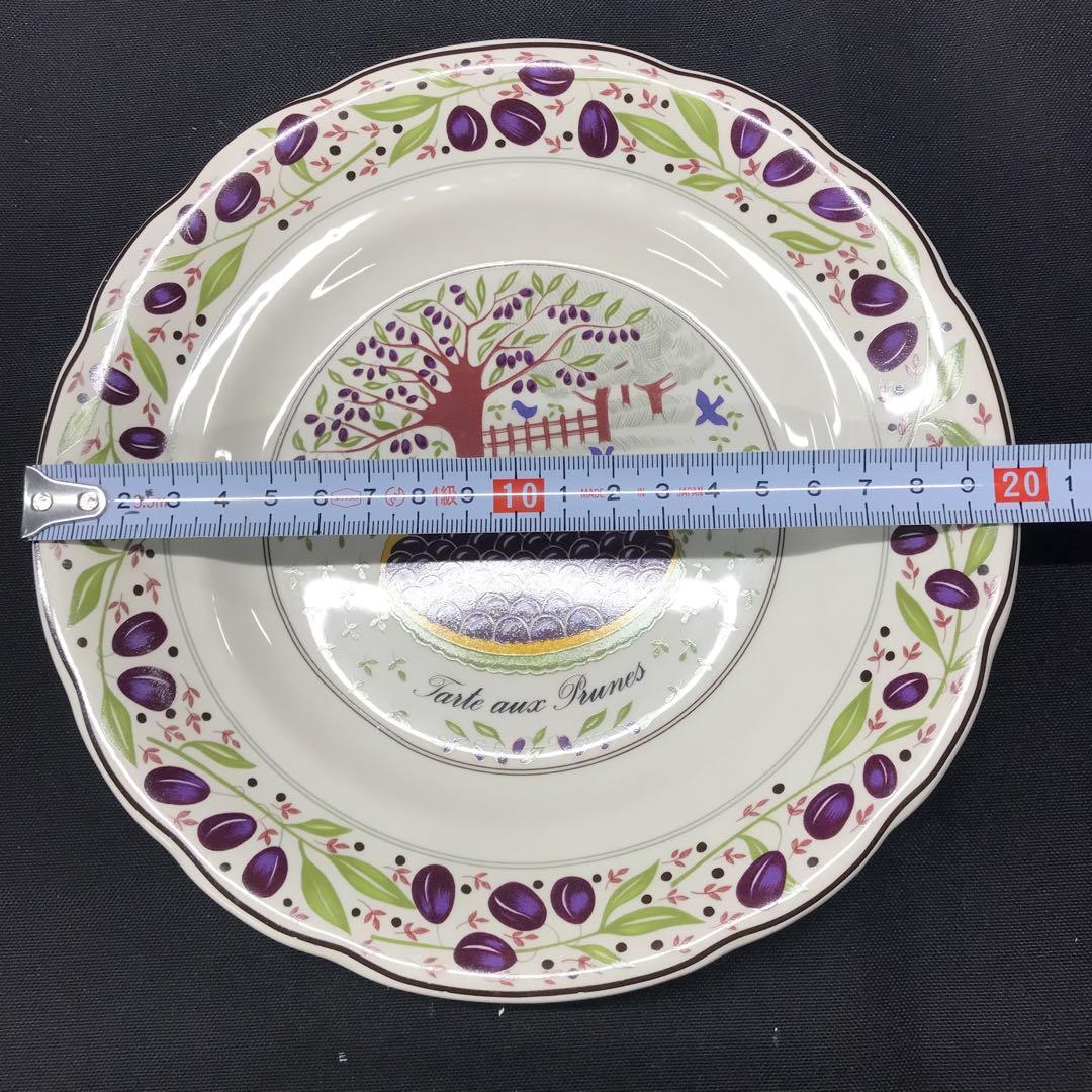 【美品】ジアン　Gien プレート　6P タルト　ケーキ　柄違い