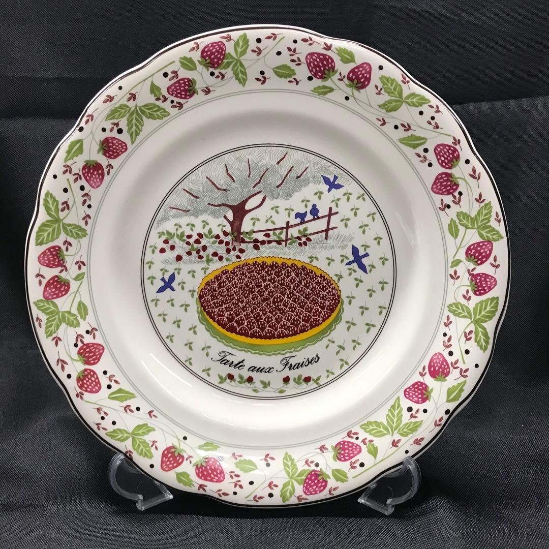 【美品】ジアン　Gien プレート　6P タルト　ケーキ　柄違い