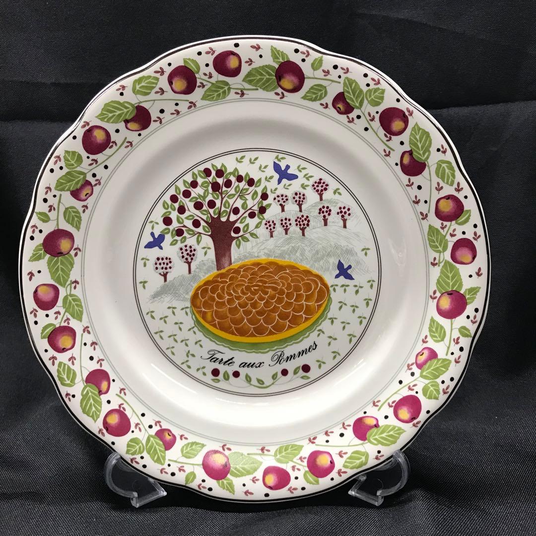 【美品】ジアン　Gien プレート　6P タルト　ケーキ　柄違い