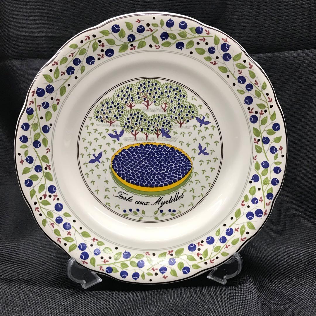 【美品】ジアン　Gien プレート　6P タルト　ケーキ　柄違い