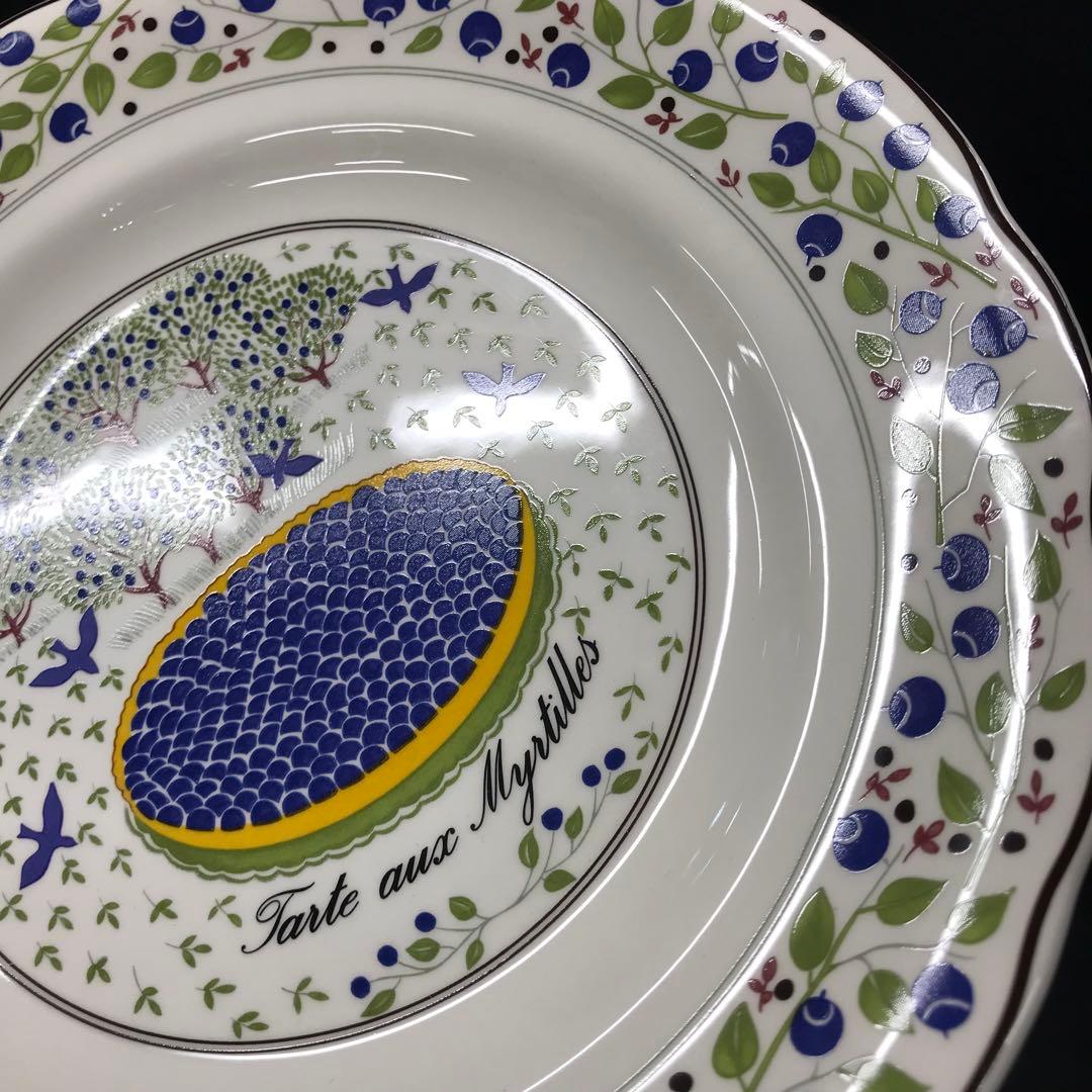 【美品】ジアン　Gien プレート　6P タルト　ケーキ　柄違い