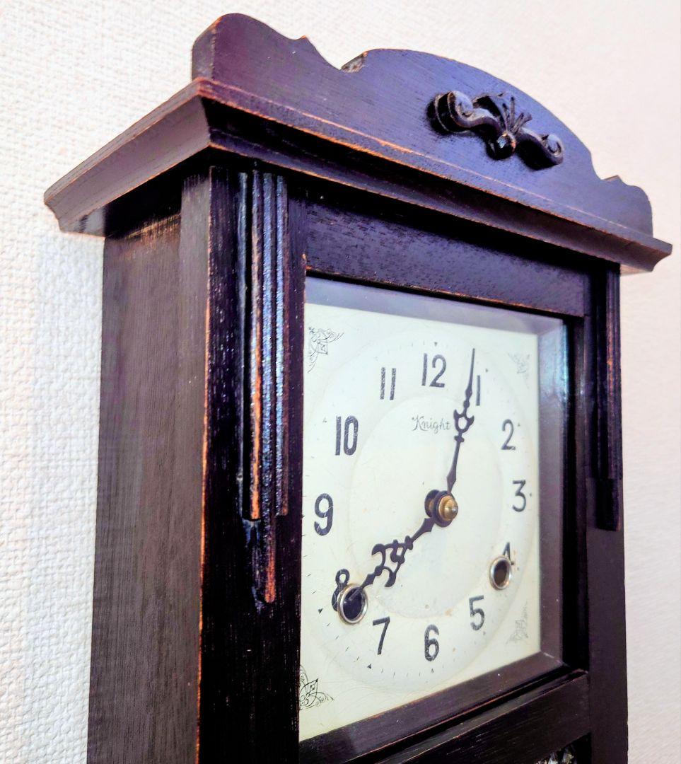 専用〈完動・美品〉Knight時計社　宮型ゼンマイ振り子時計　ボンボン時計古時計