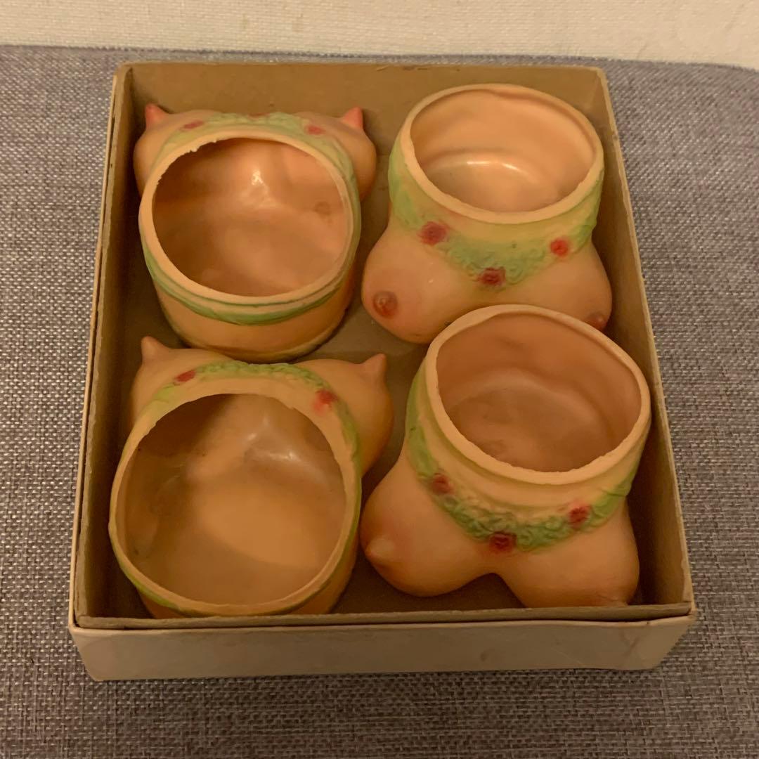 1950s ヴィンテージ　ヌード　オッパイ　コースター　ラバー　ピンナップガール