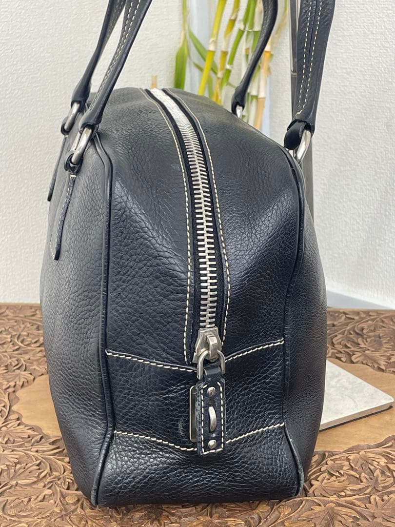 E】PRADA ミニボストン BR2246 ブラックレザー - メルカリ