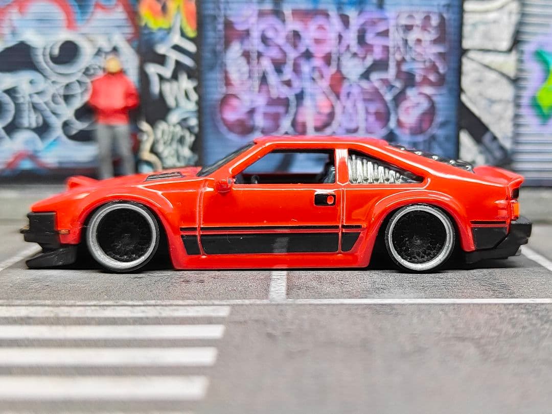 ホットウィールカスタム セリカXX 旧車☆自作アルミリム☆深リム