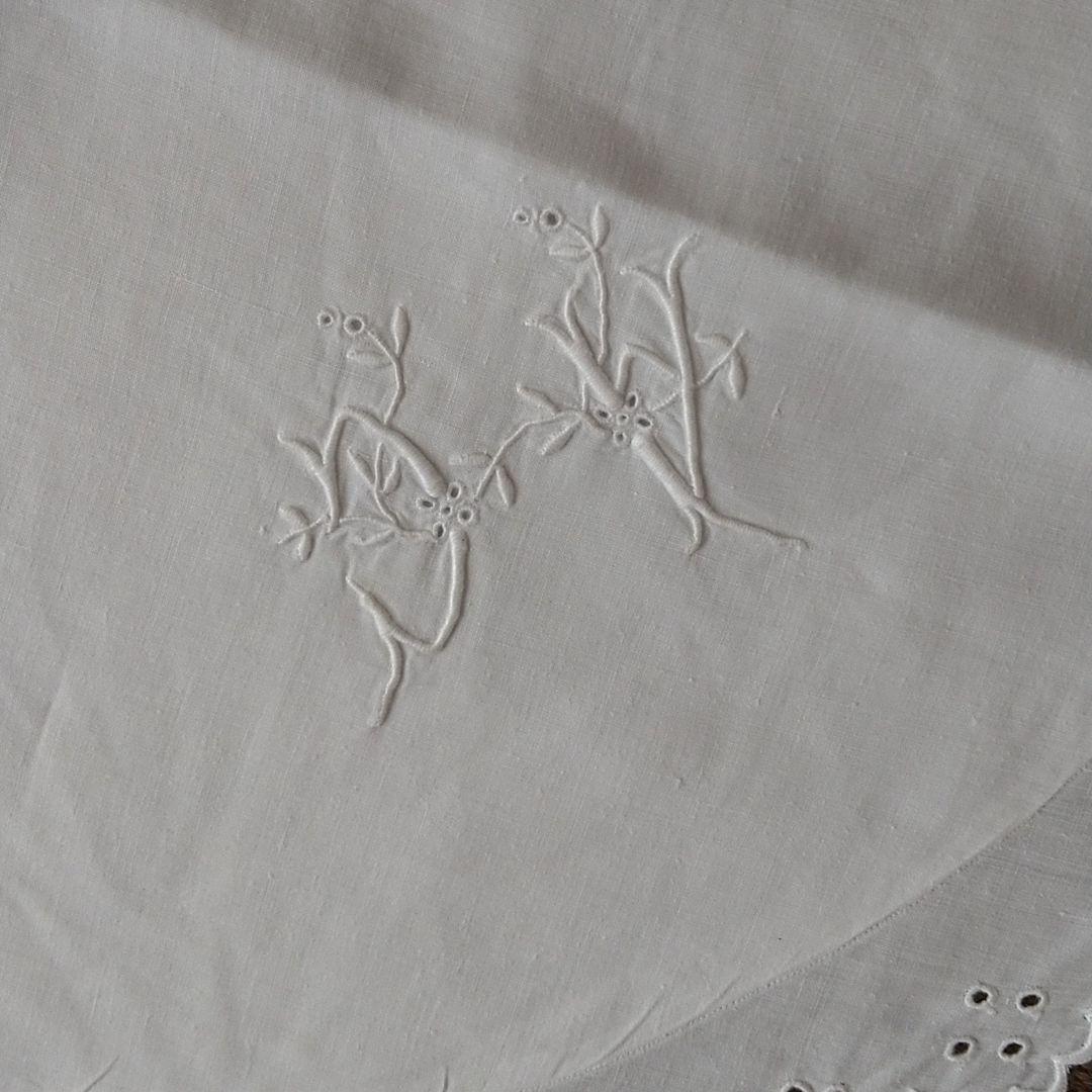 フランスアンティーク　クッションカバー　ピロケース