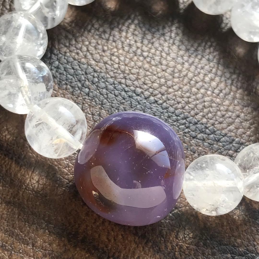 紫桜瑪瑙とホワイトファントム❣️16.5cm