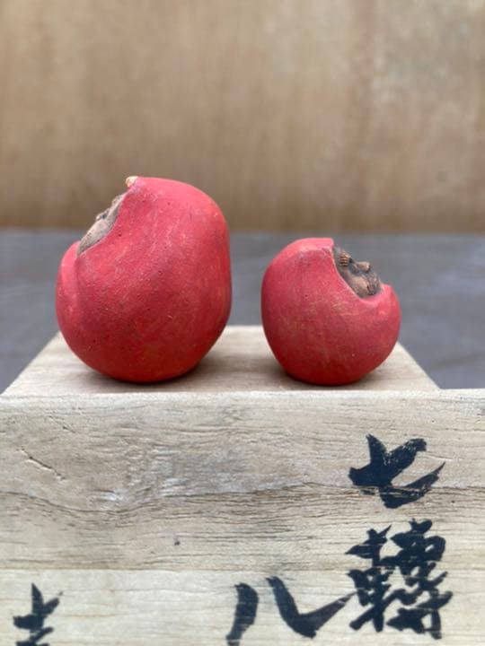 圭泉 作 北村 圭泉 ？ 七転八起 陶器 素焼 ダルマ 達磨 置物 小物 和