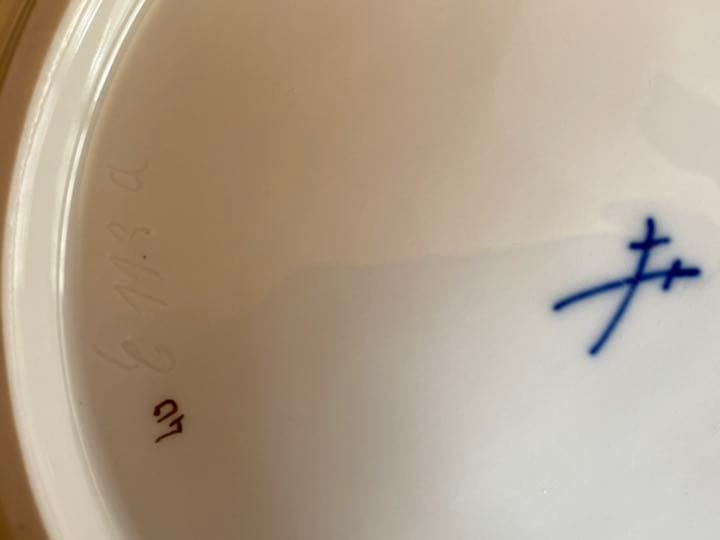 MEISSENマイセン　アンティーク　5花絵付け皿　最高級　レア