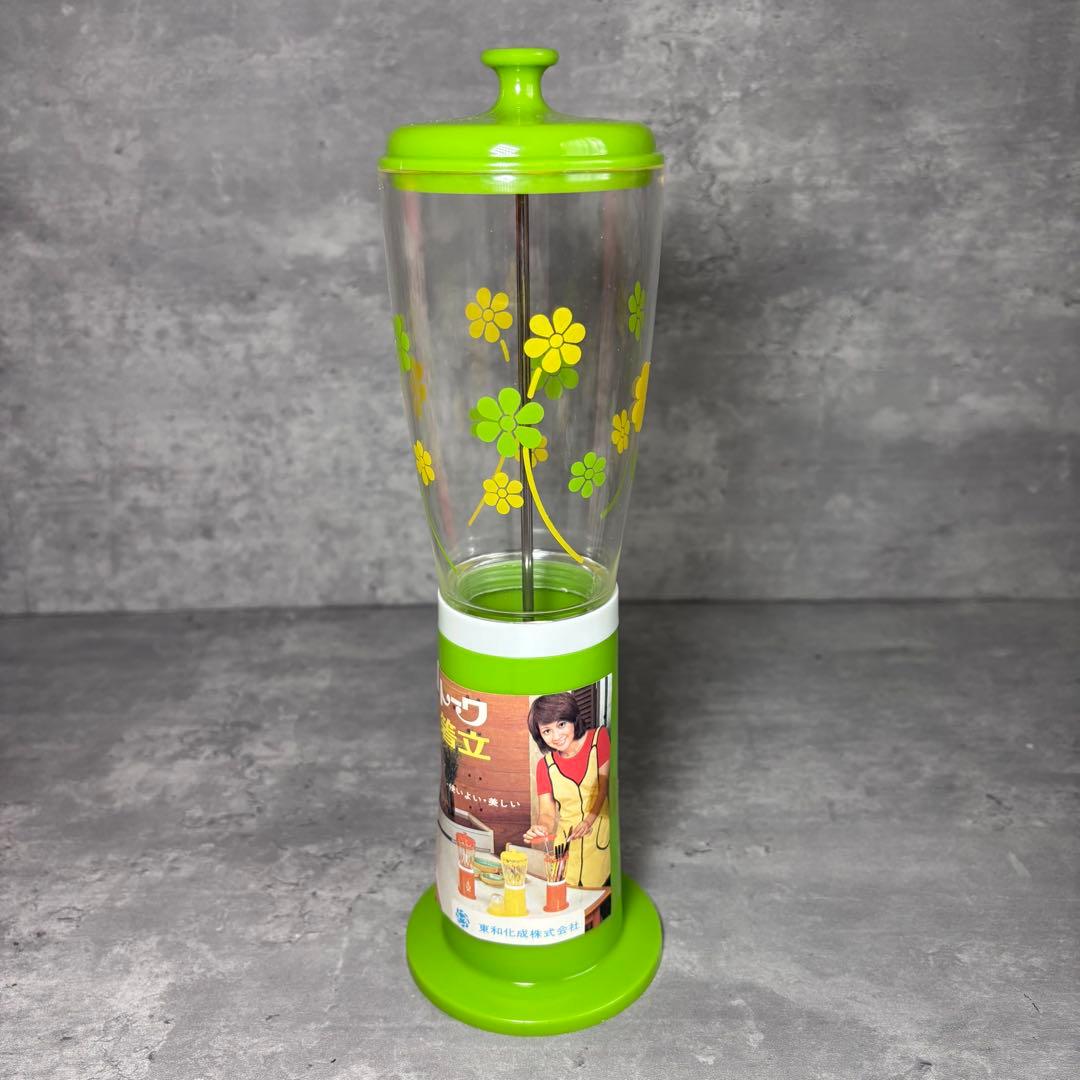 【新品未使用】レトロポップ　箱付き　箸立て トーワ　TOWA 花柄　昭和レトロ