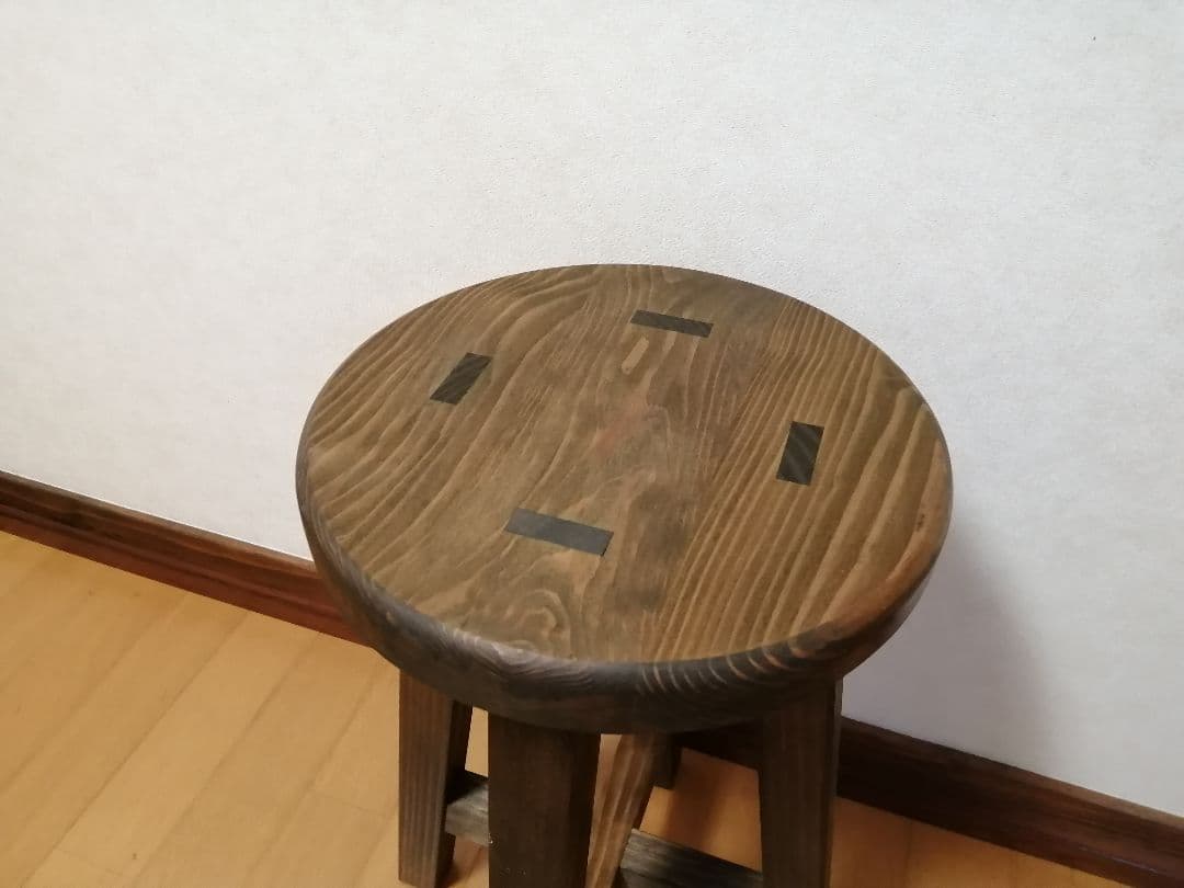 木製スツール　座面幅30cm×高さ70cm　丸椅子　stool