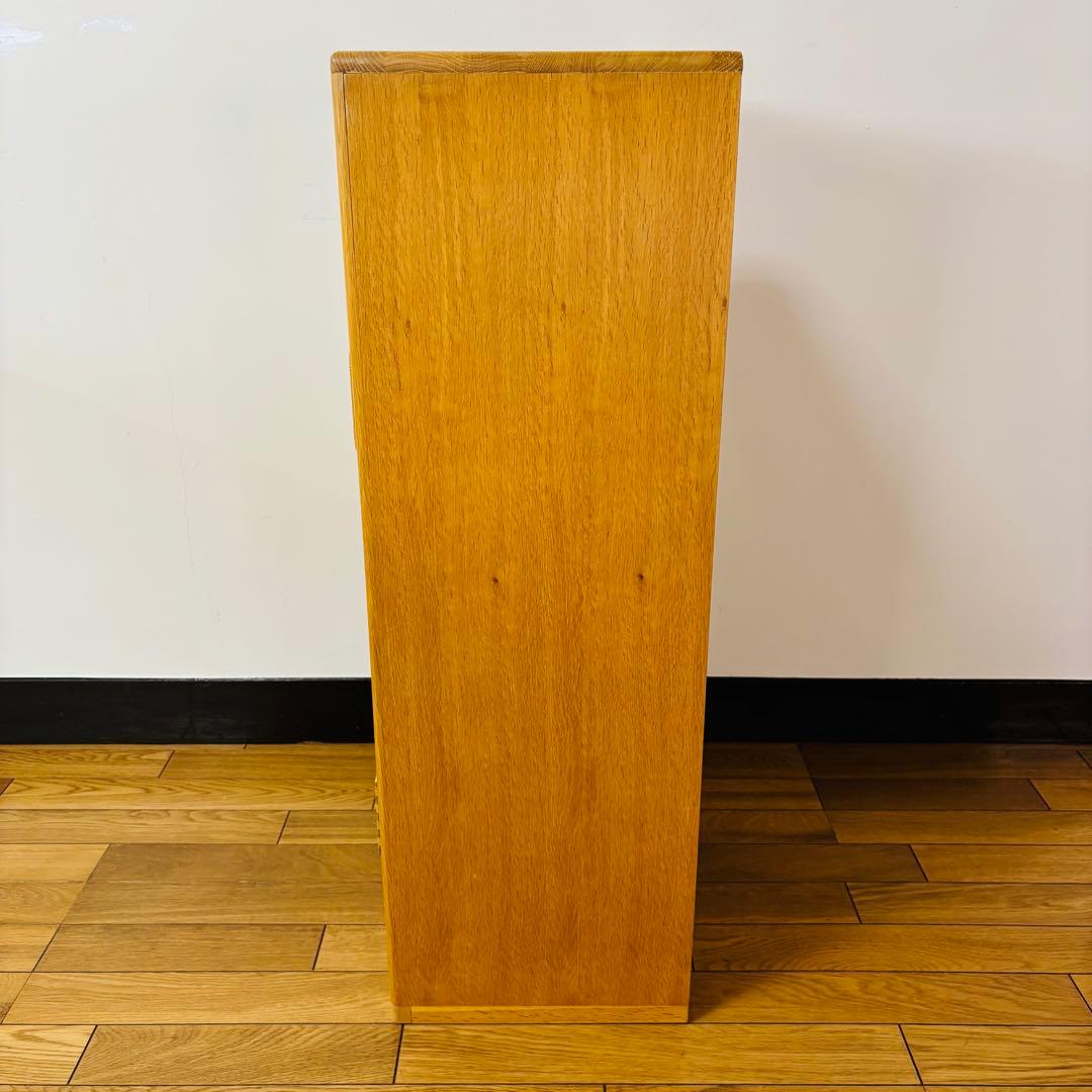 【廃盤品】起立木工　チェスト 良質　ナラ天然木 送料込み