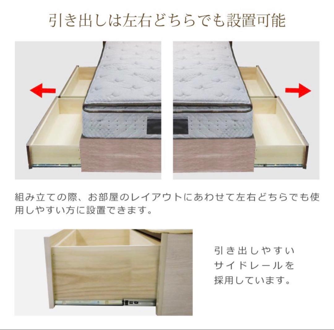 ルームズ大西正堂　シングルベッドフレーム 引き出し付き