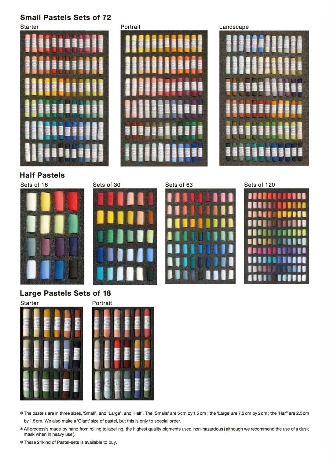 ソフトパステル８本セット２点PORTRAIT&DARK