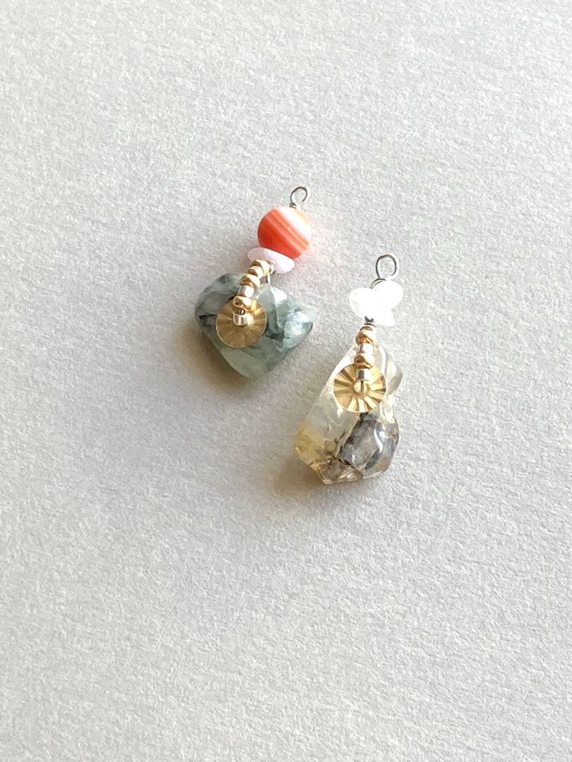 no.0281 サードニクスとデンドリック　流れ星のソレイユ　一点物