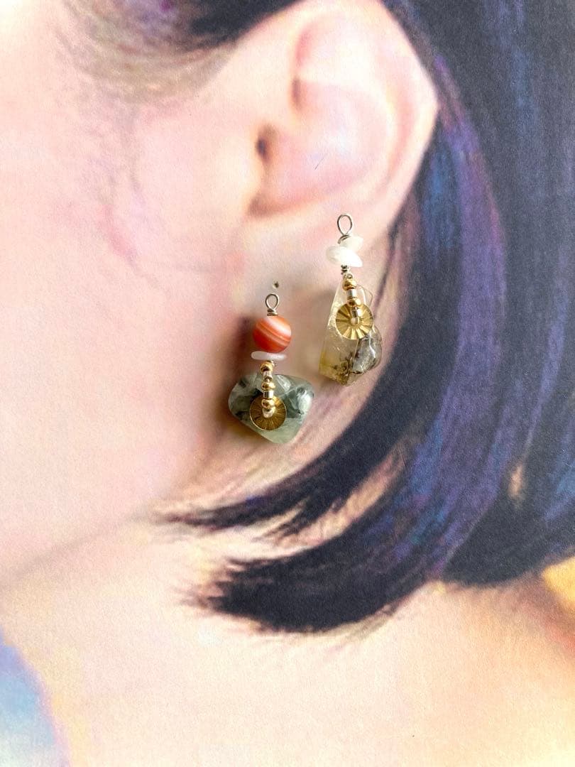 no.0281 サードニクスとデンドリック　流れ星のソレイユ　一点物