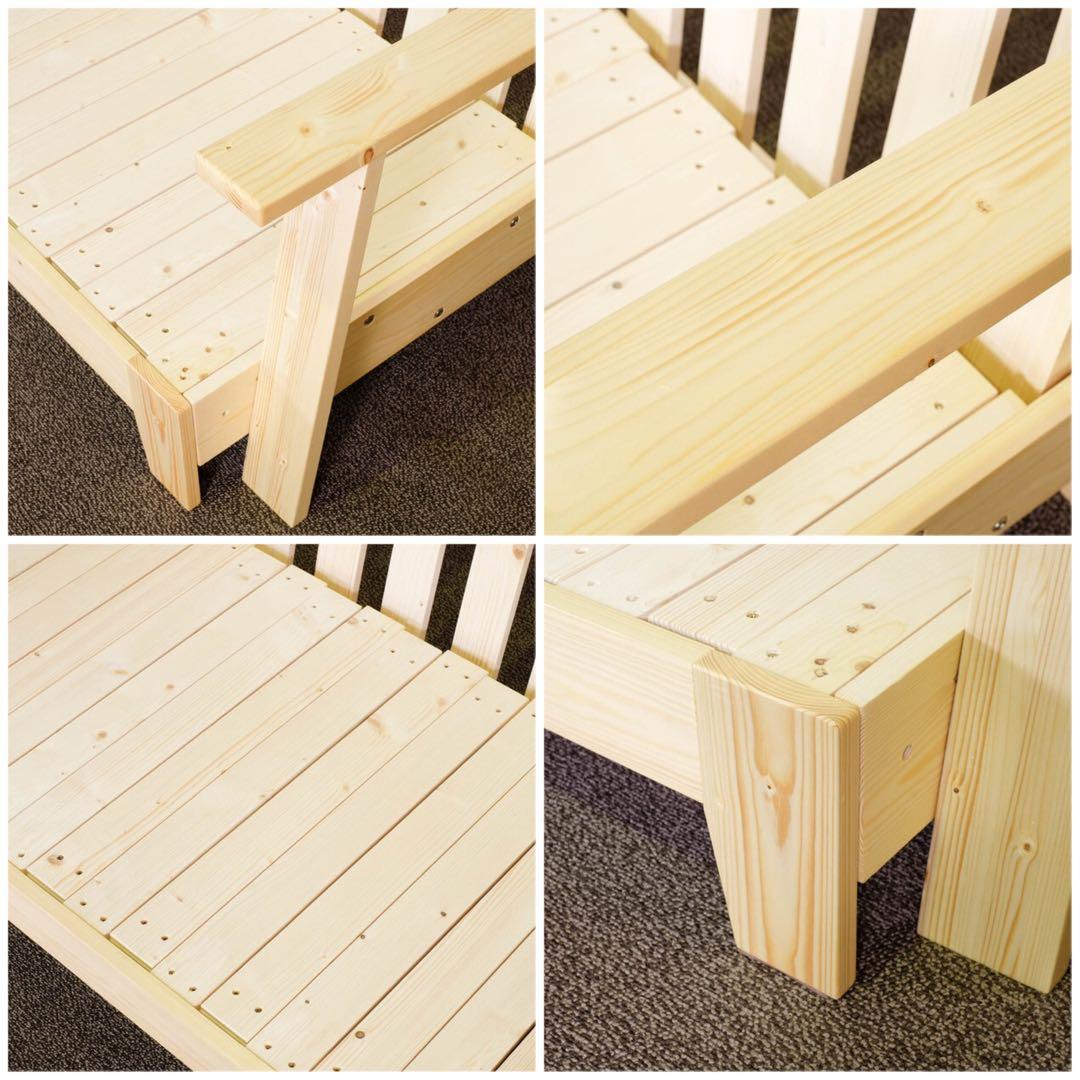 L 新品 北欧パイン ソファベッド セミダブル すのこベッド すのこ カントリー