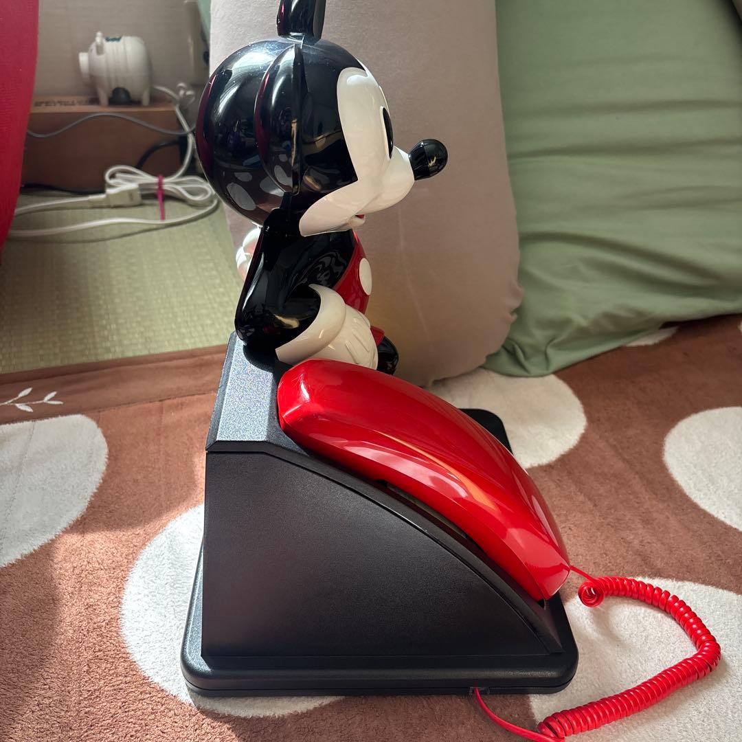 アンティーク ディズニー ミッキーマウス プッシュボタン式固定電話