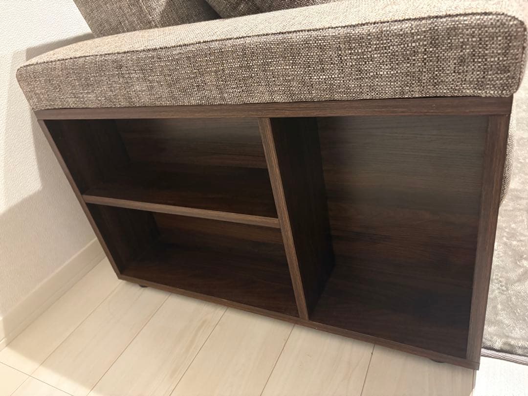 収納付き3人掛け多機能ソファ　209㌢　※オットマン別売り