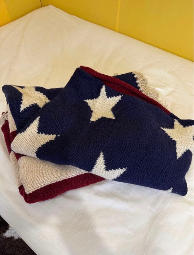 Ralph Lauren ホームUSA国旗スローブランケット　ヴィンテージ美品