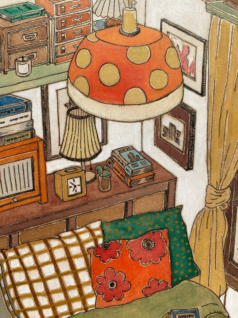 《送料無料》原画「寝室の猫たち」猫イラスト