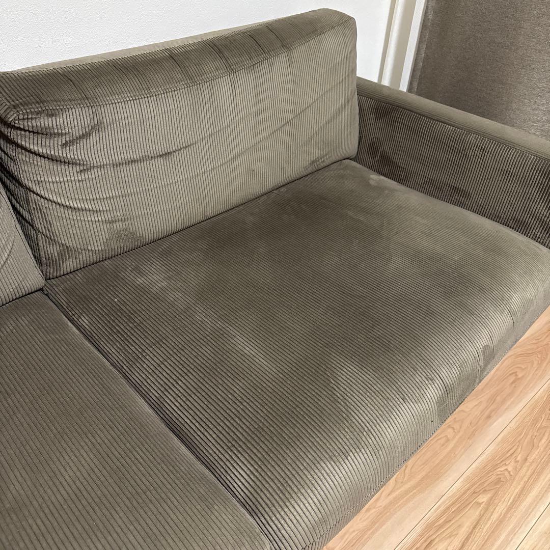 【AT】【美品】クラッシュゲート3人掛けソファ ジャガードスツール付き