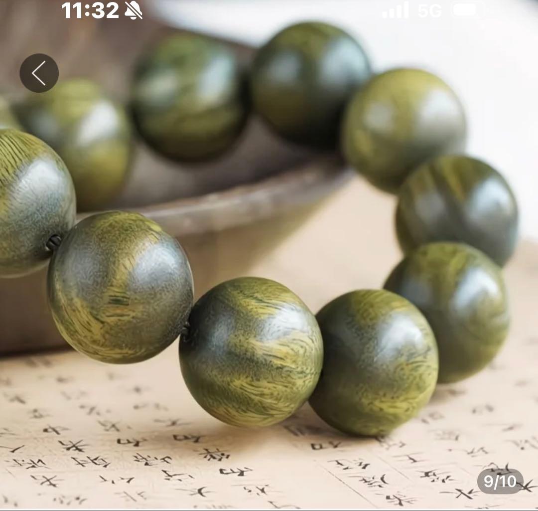 沈香 グリーンウッドブレスレット